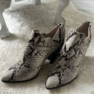 Snake print bootie